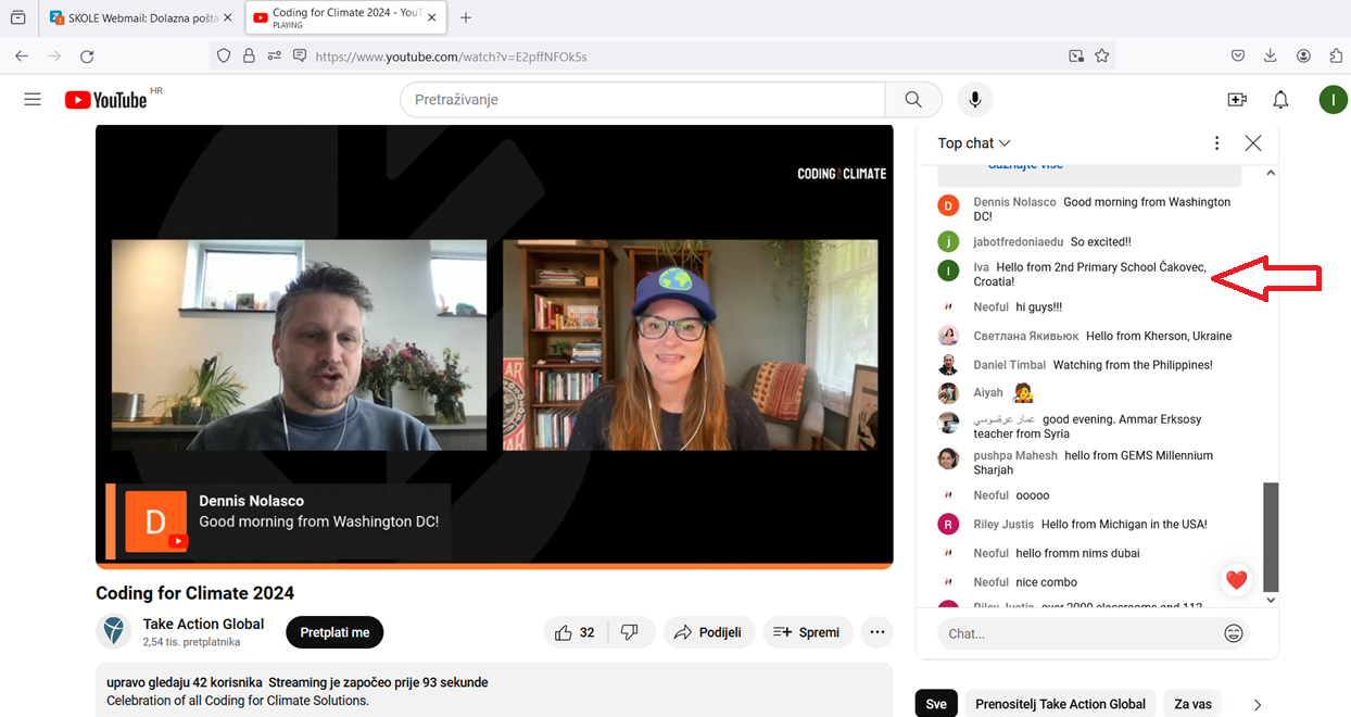 live event Coding for Climate 2024 - Earth Day - eTwinning project